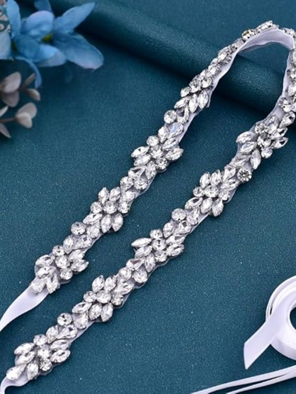 Bridal Wedding Belt Rhinestone Sash Women Dress Accessories Elegant - Picture 5 of 6